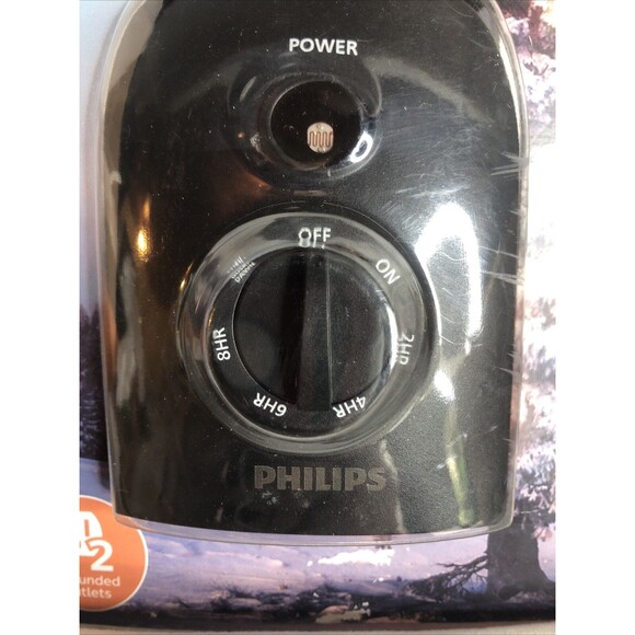 New Philips Dusk to Dawn Sensing 8/6/4/2hr Countdown Timer Outdoor 2 Outlet - Picture 9 of 11